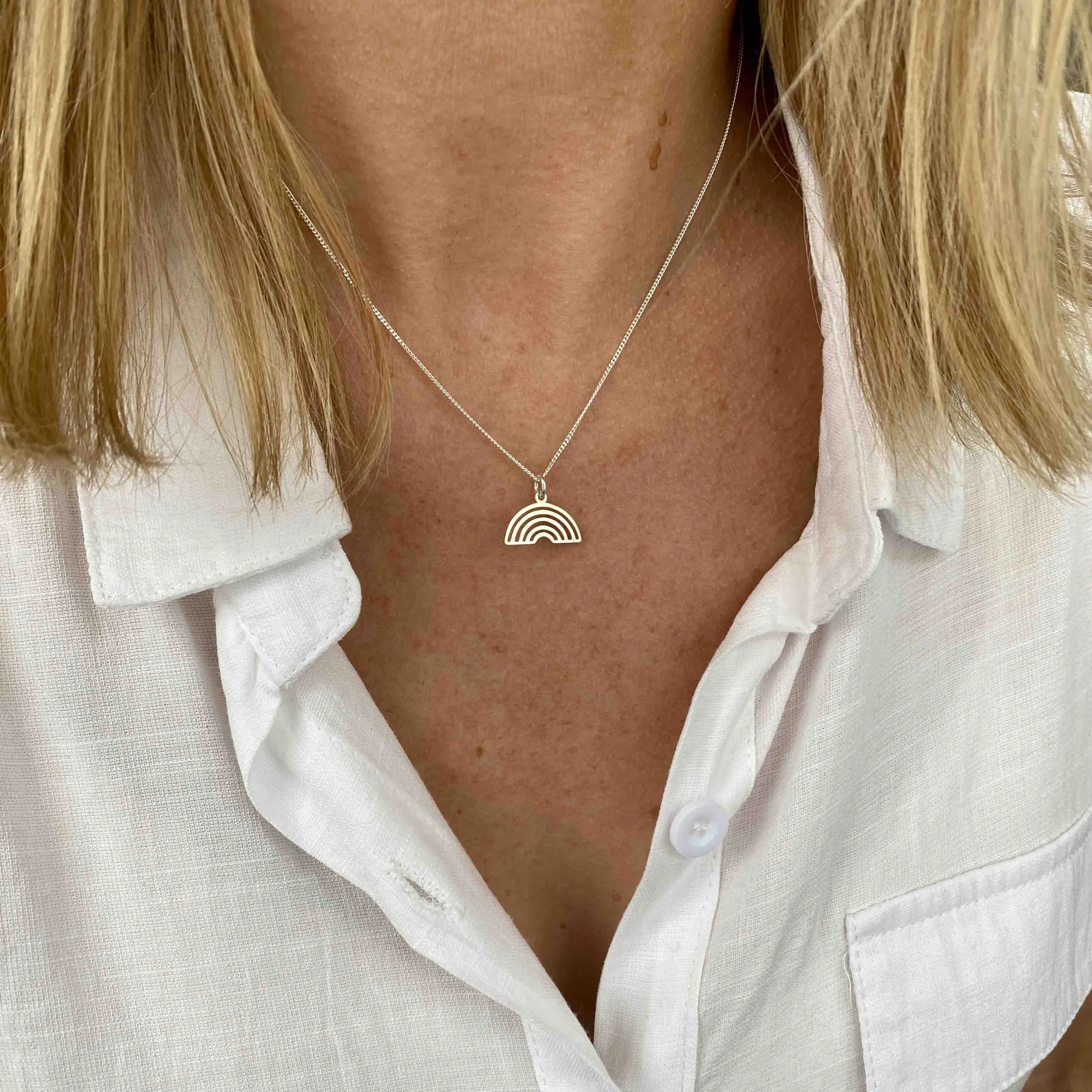 Silver Rainbow Necklace