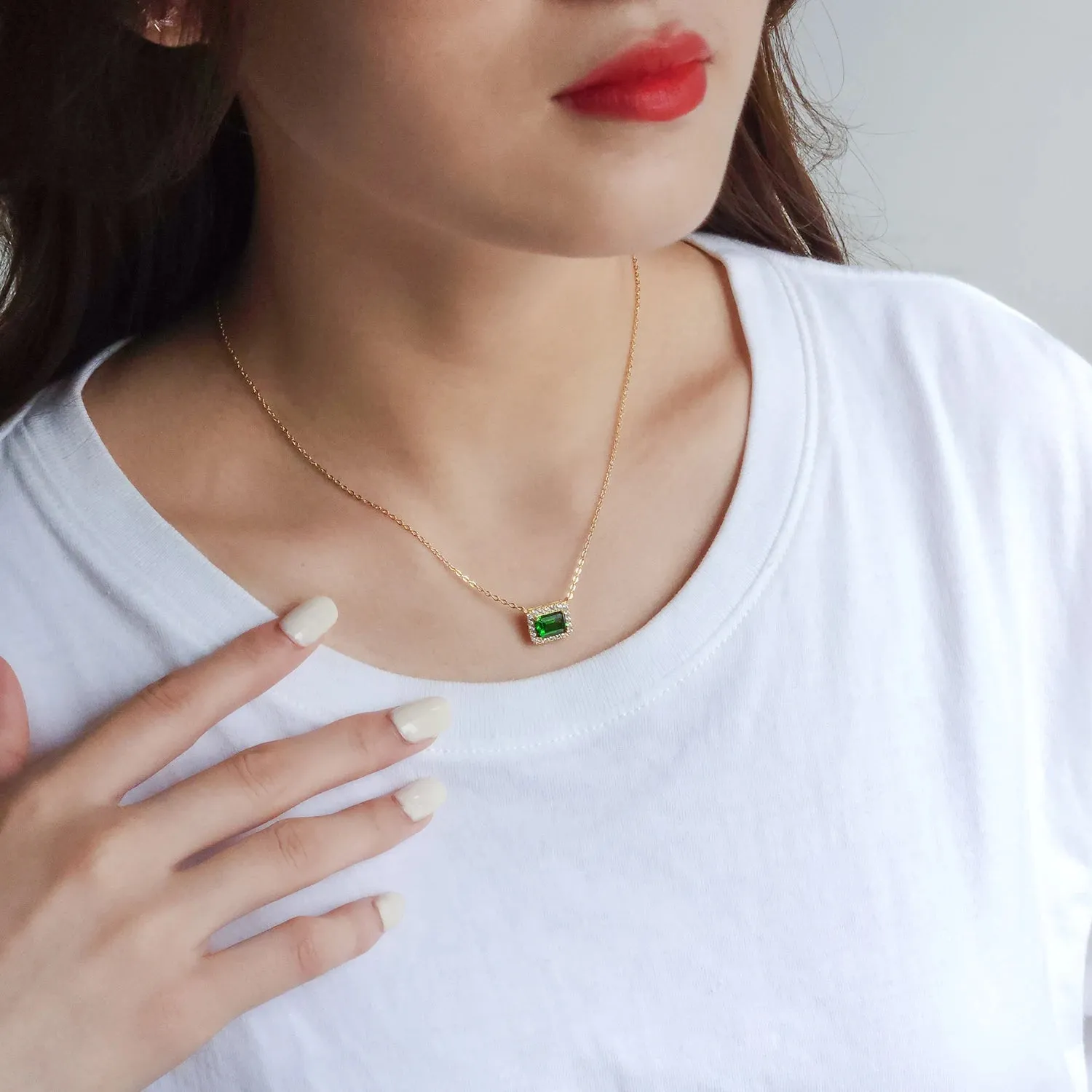 Silver Square box Necklaces for Women