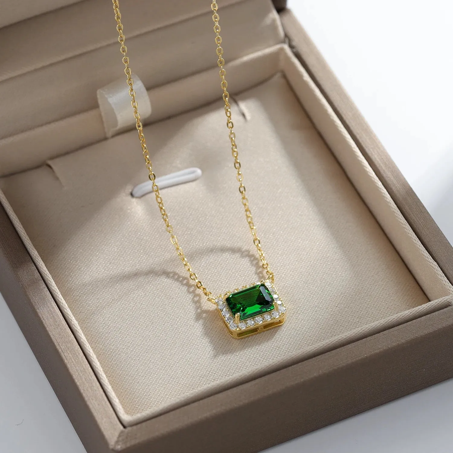 Silver Square box Necklaces for Women