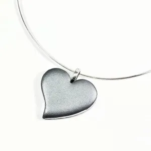 Silver Sway Heart Pendant - X-Large