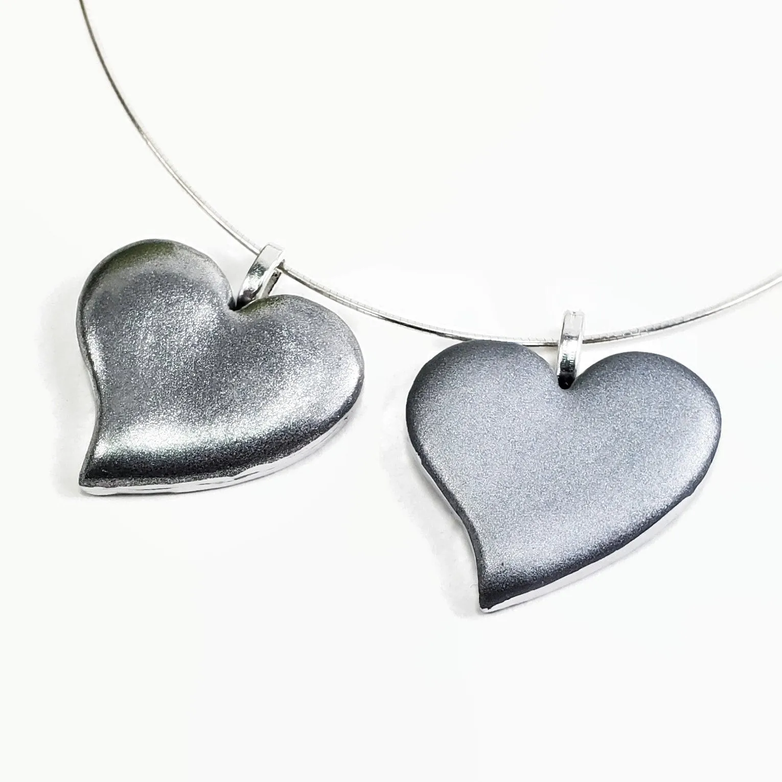 Silver Sway Heart Pendant - X-Large