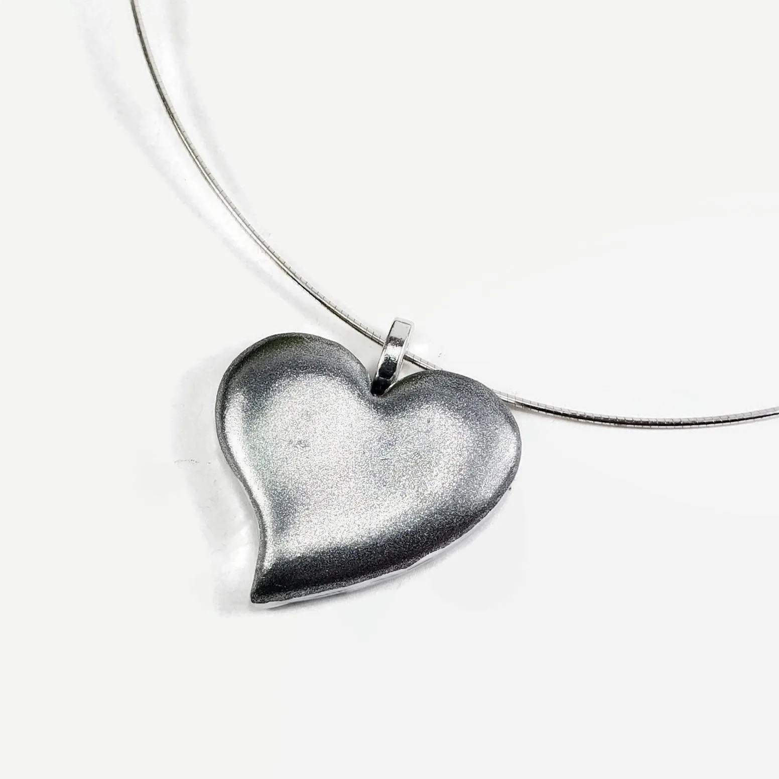 Silver Sway Heart Pendant - X-Large