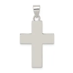 Silver The Lords Prayer Latin Cross Pendant
