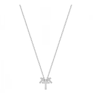 Silver Triple Cross Charm Necklace