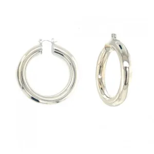 Silver Tube Hoops