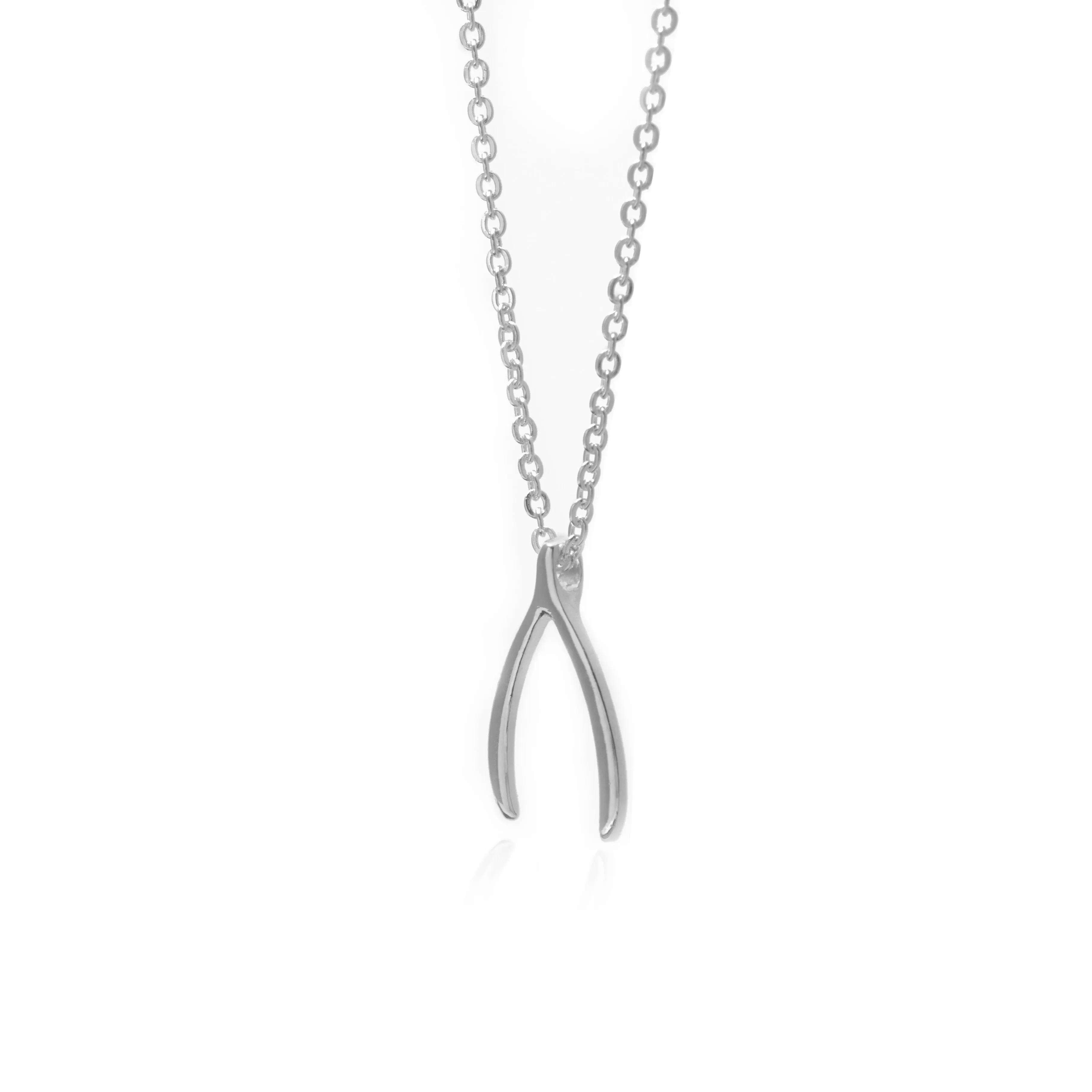 Silver Wishbone Necklace