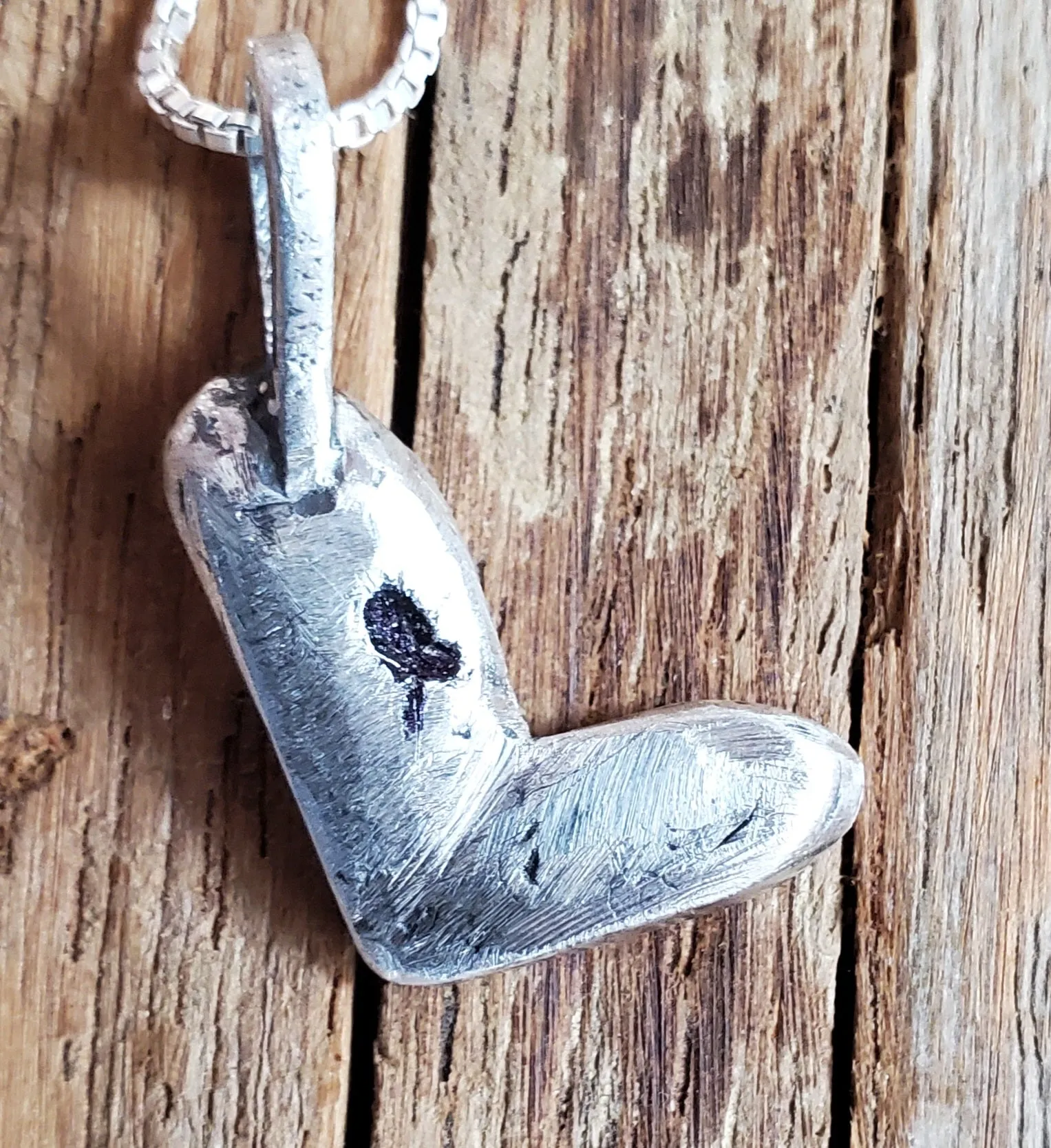 Simon & LuLu hand carved heart pendant