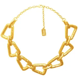 Simone GEO Bib Collar Necklace in Gold