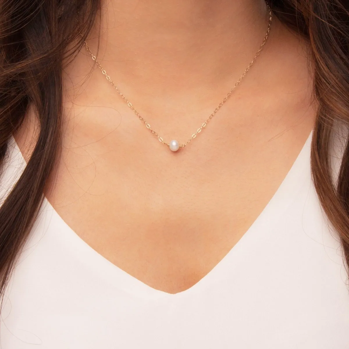Simple birthstone chain silver