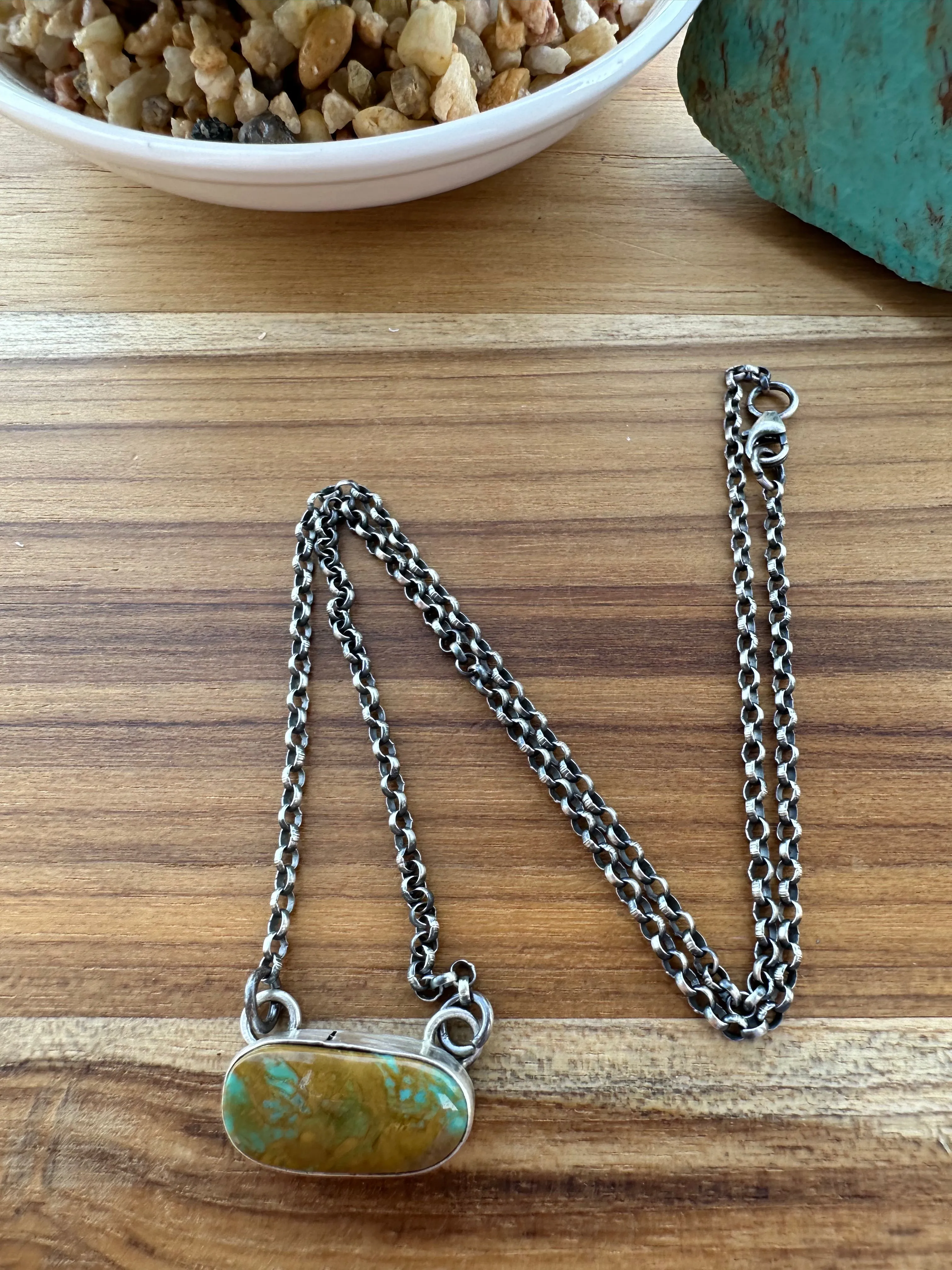 Single Stone Kingman Necklace