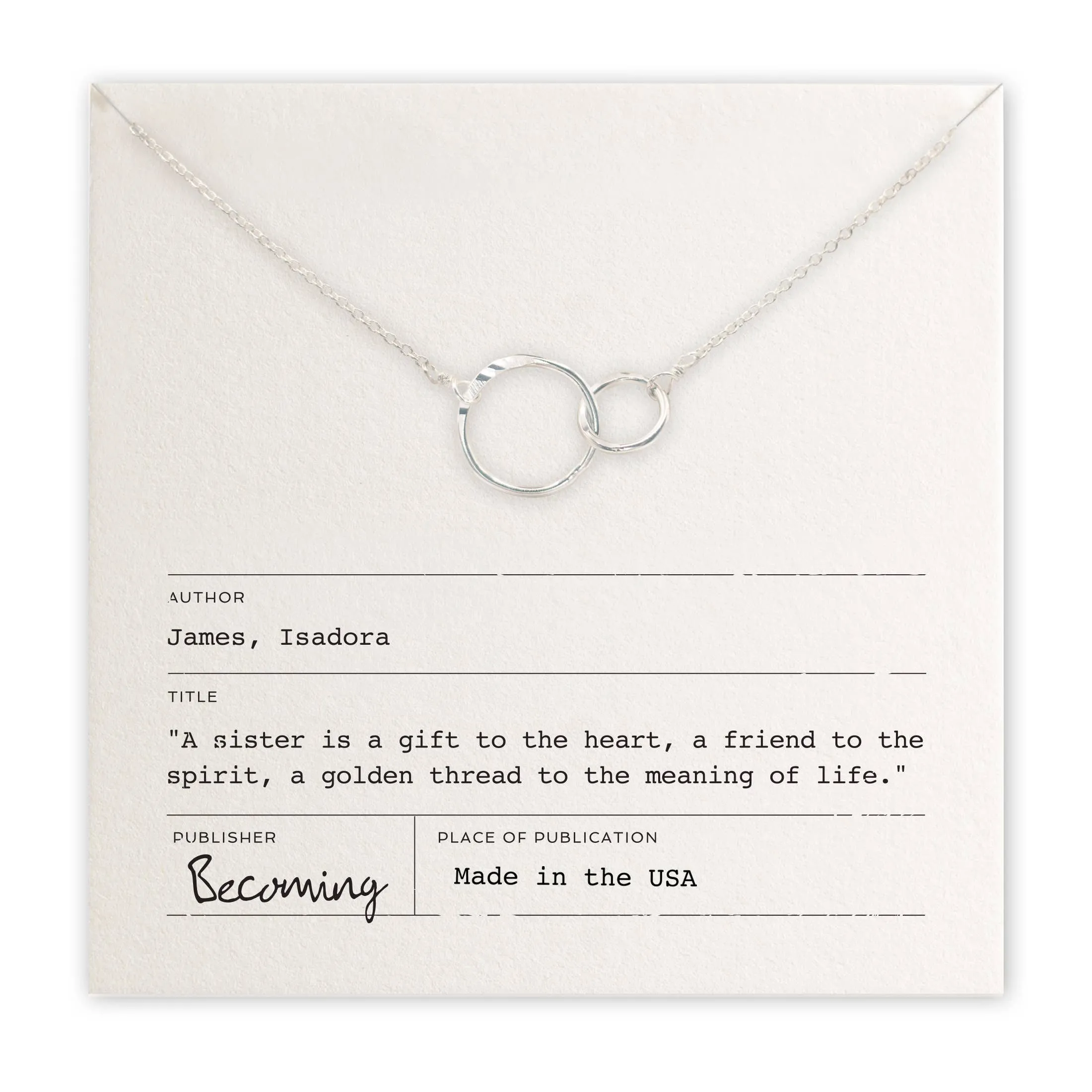 Sisters Necklace Silver