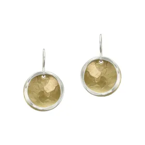 Small Layered Disc and Hammered Ring Earring