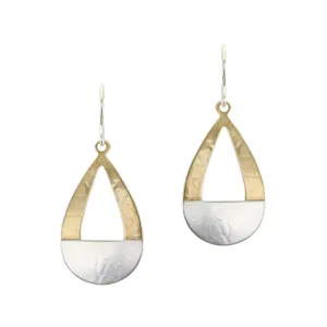 Small Semi Circle Teardrop Wire Earrings