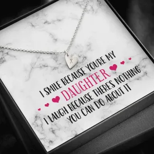 Smile Daughter Heart Charm Necklace