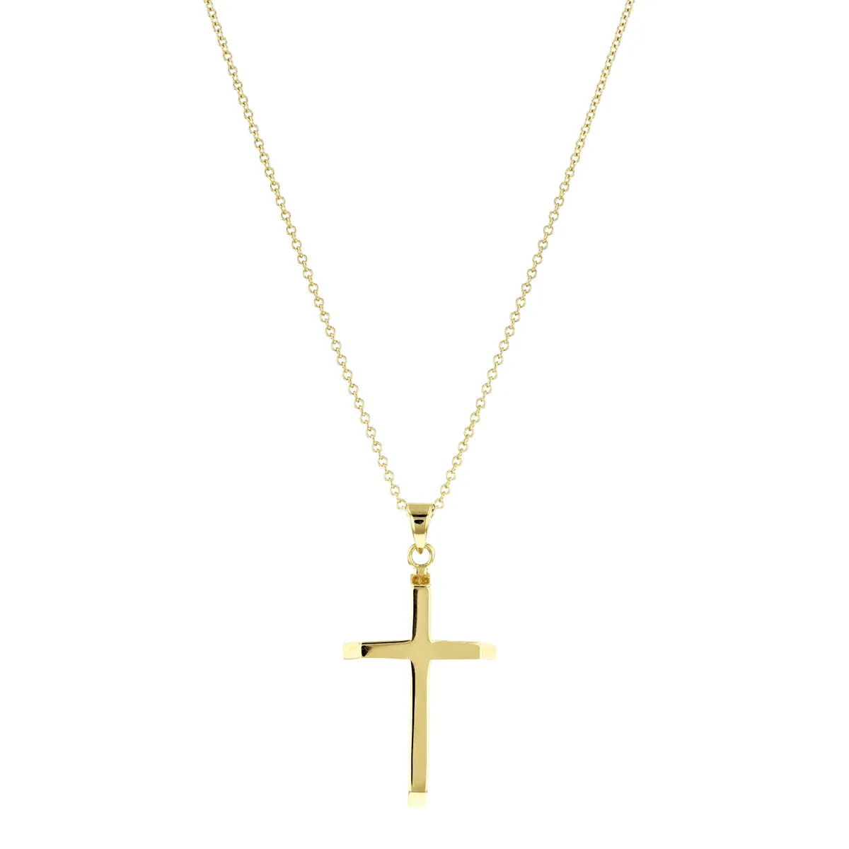 Soleil Collection Cross Pendant | 9K Solid Yellow Gold