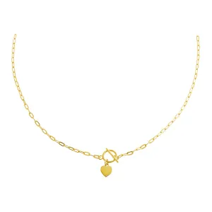 Solid Heart Toggle Necklace