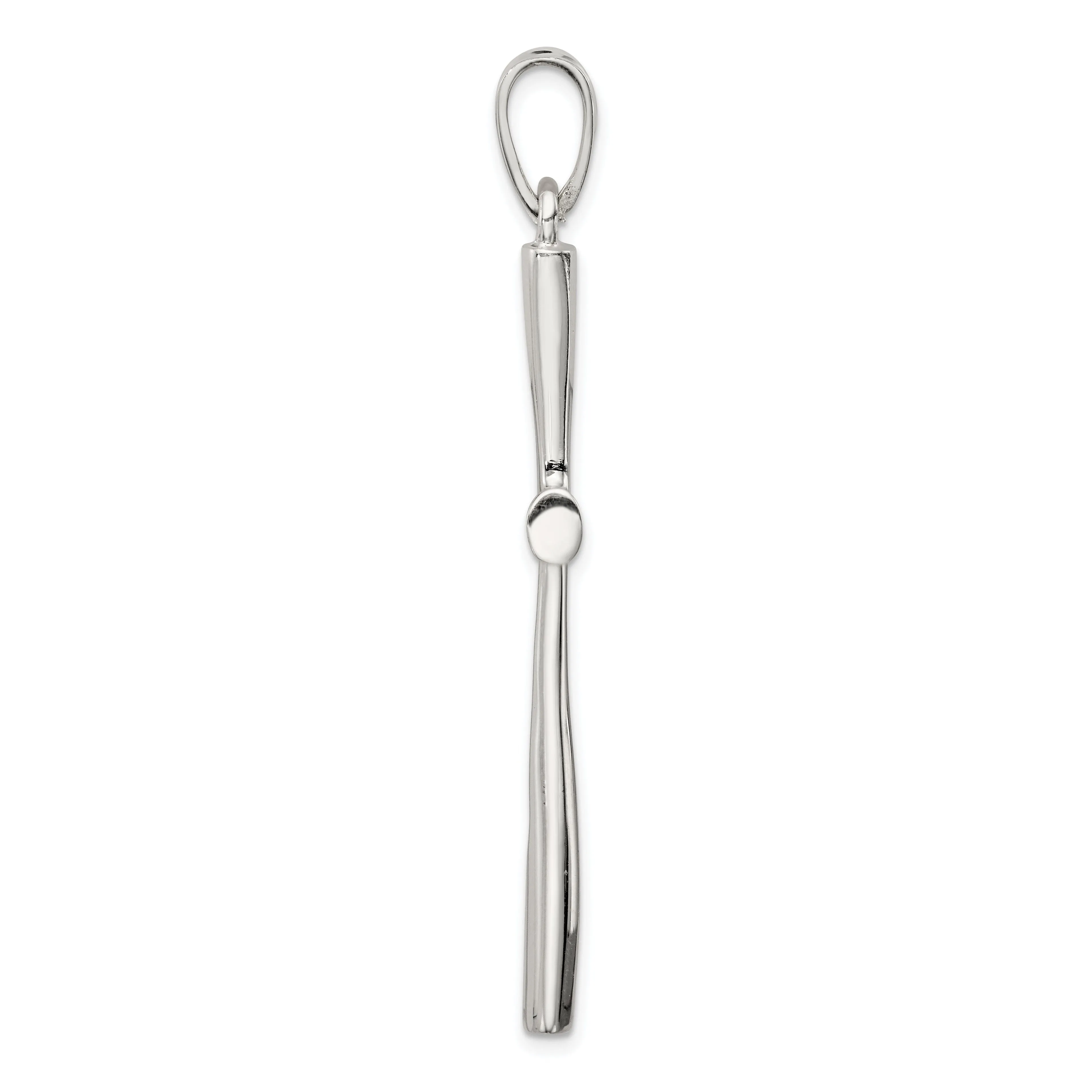 Solid Sterling Silver 3-D Latin Cross Pendant