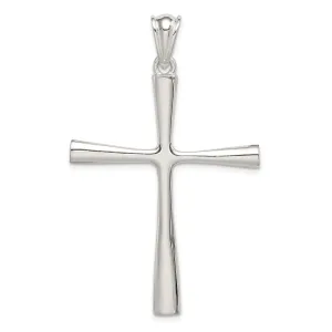 Solid Sterling Silver 3-D Latin Cross Pendant