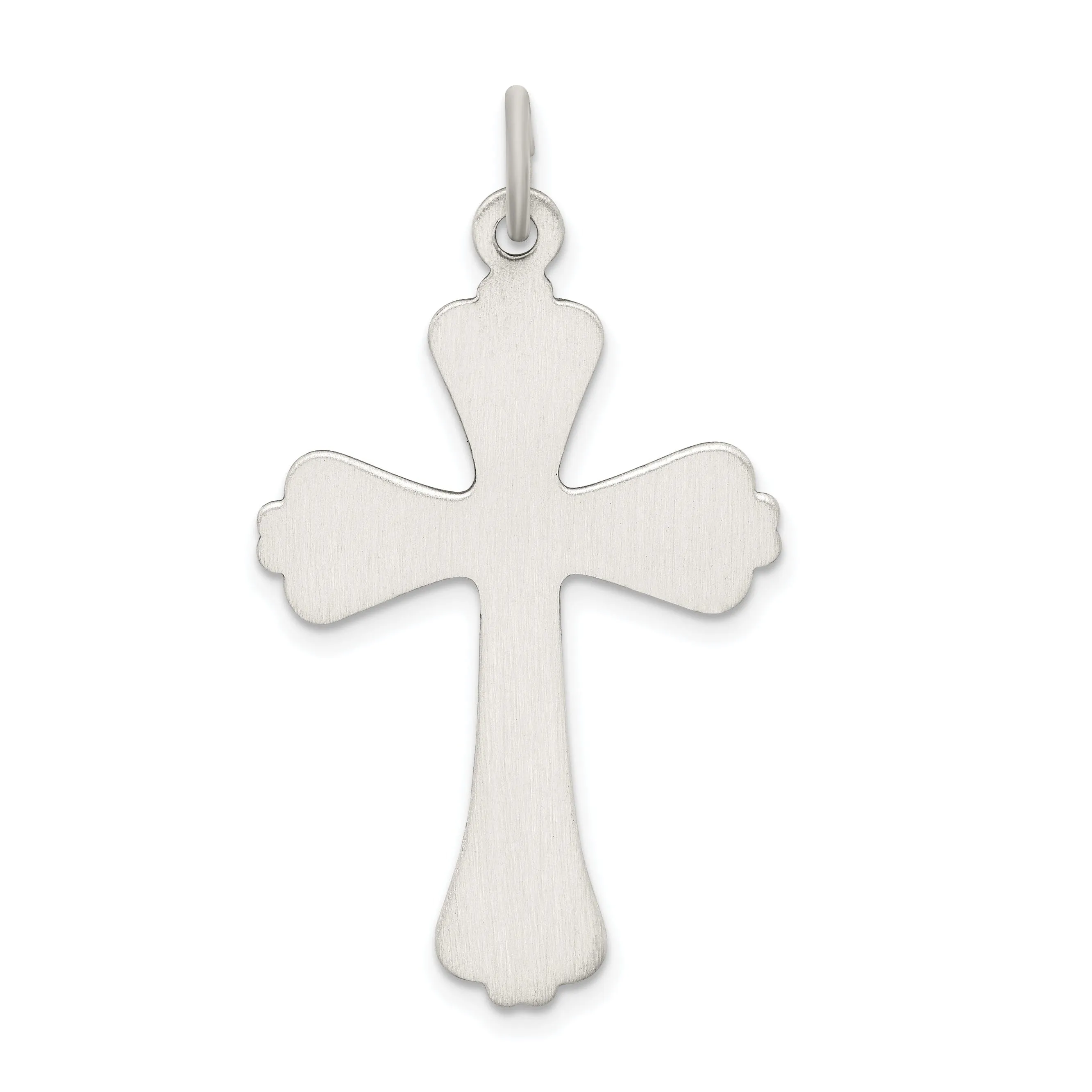 Solid Sterling Silver Antiqued Cross Pendant