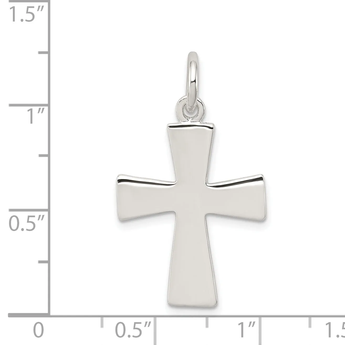 Solid Sterling Silver Latin Cross Pendant