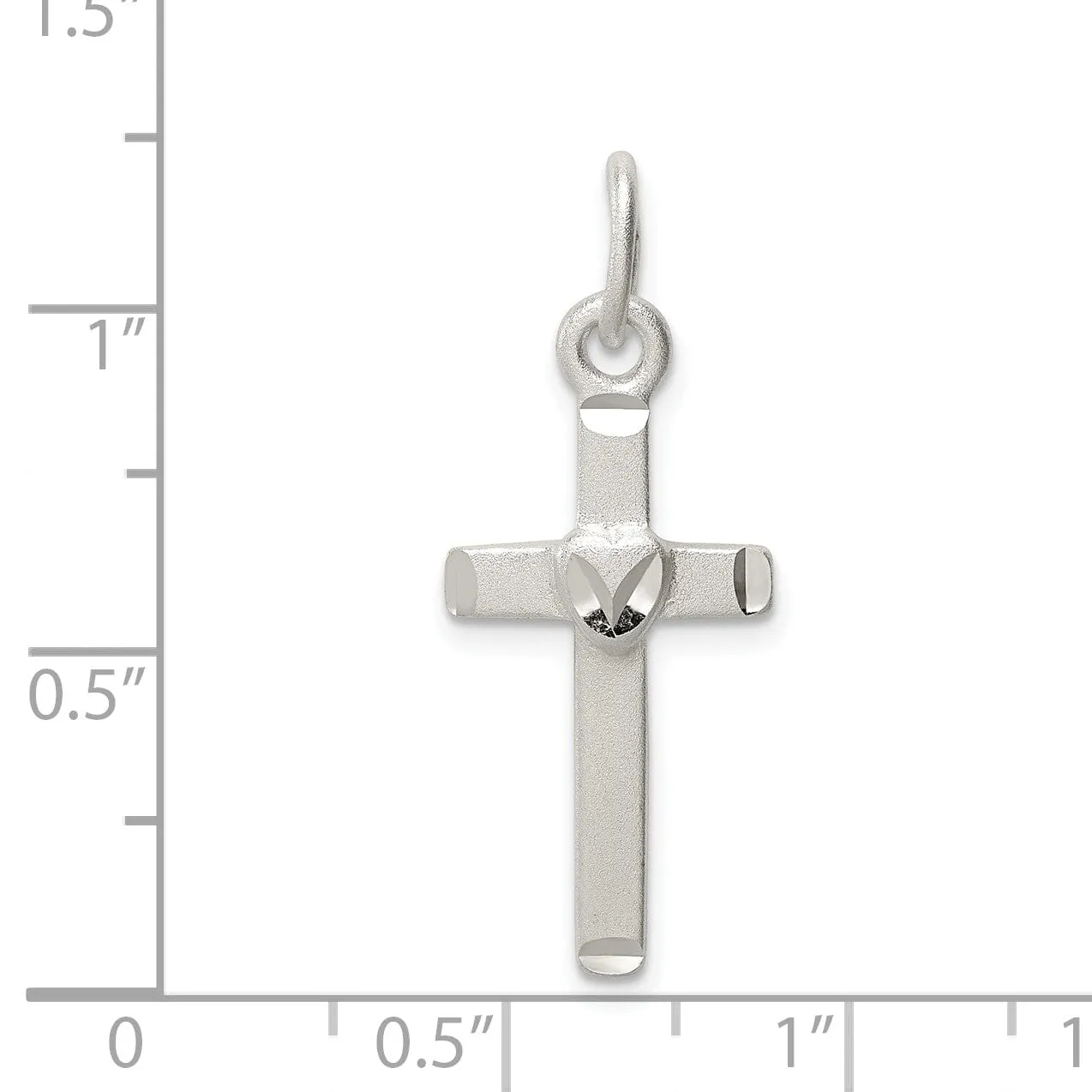 Solid Sterling Silver Latin Cross Pendant
