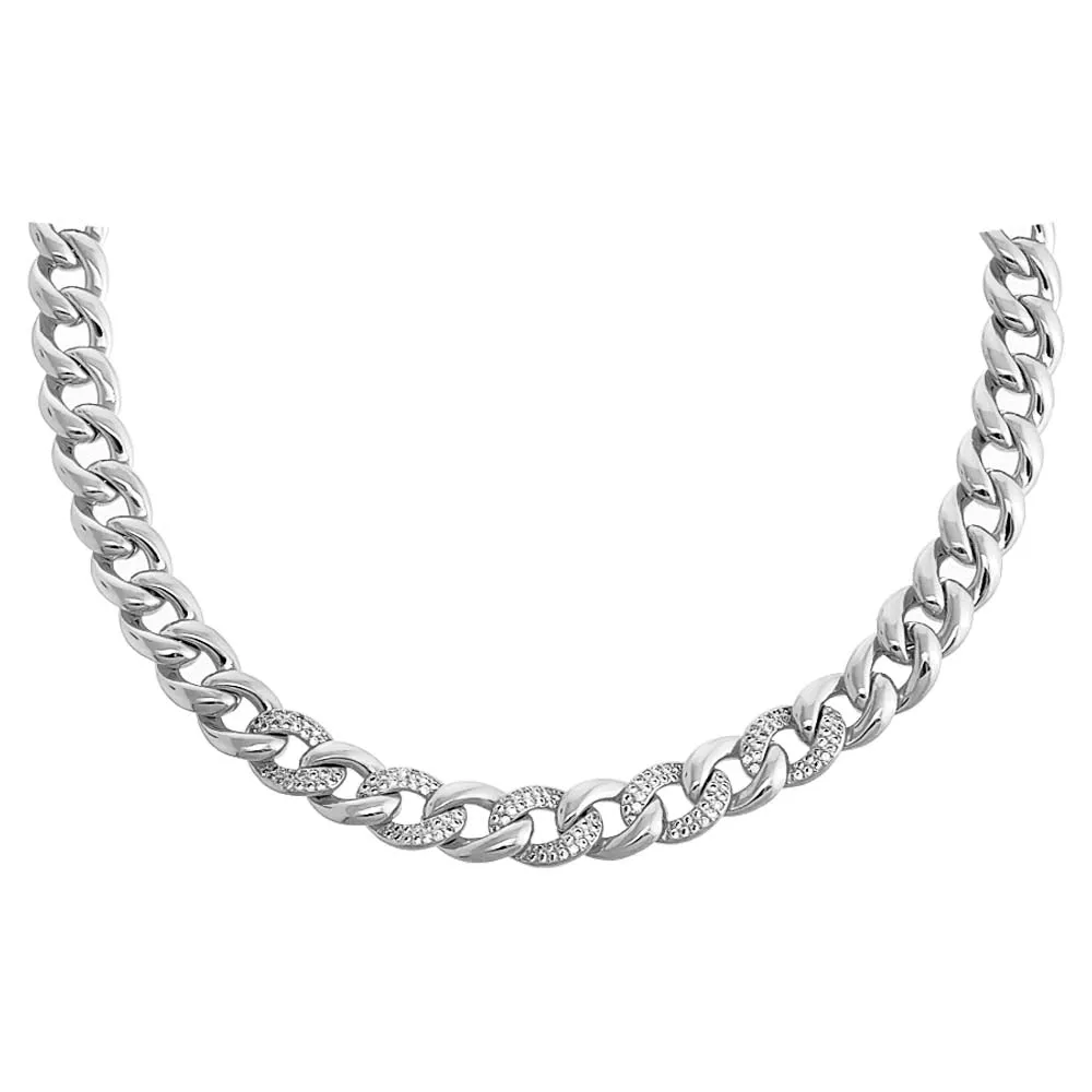 Solid/Pavé Chunky Cuban Link Necklace