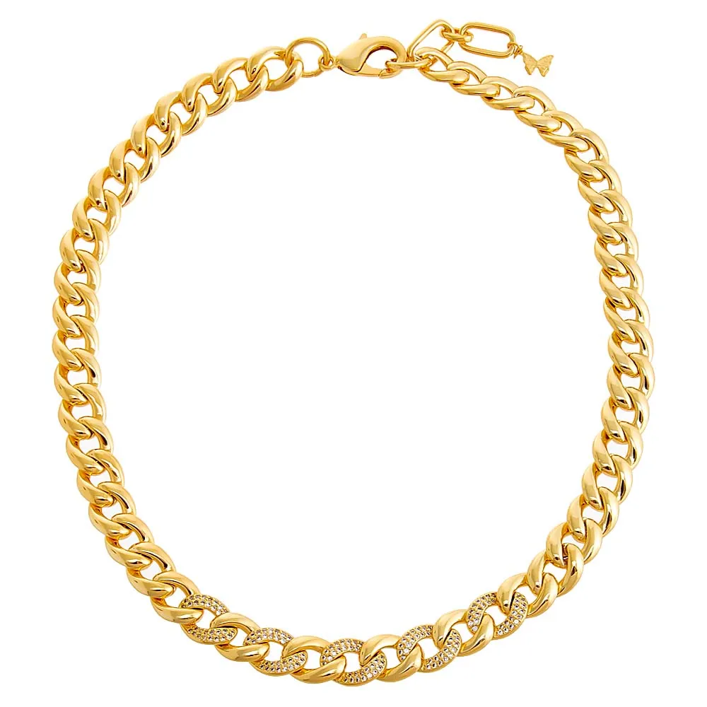 Solid/Pavé Chunky Cuban Link Necklace