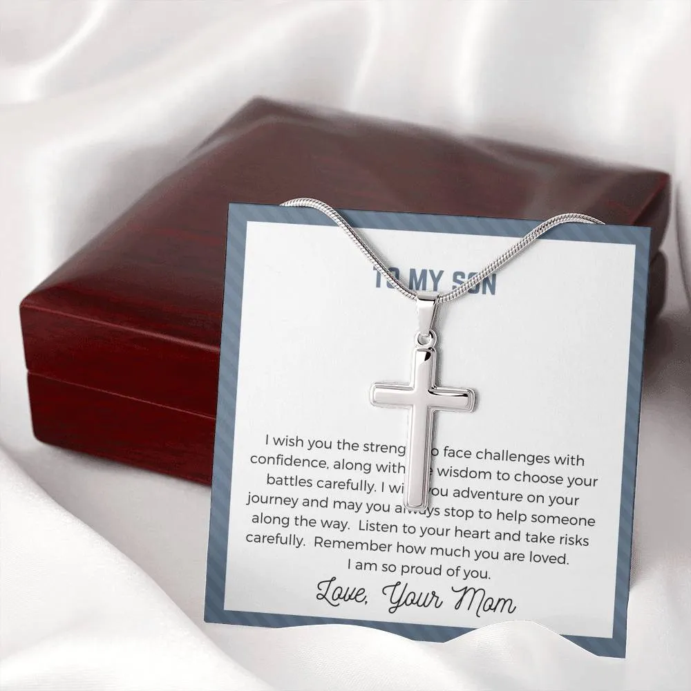 Son, Take risk carefully, From Mom -Artisan Cross