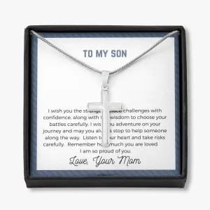 Son, Take risk carefully, From Mom -Artisan Cross