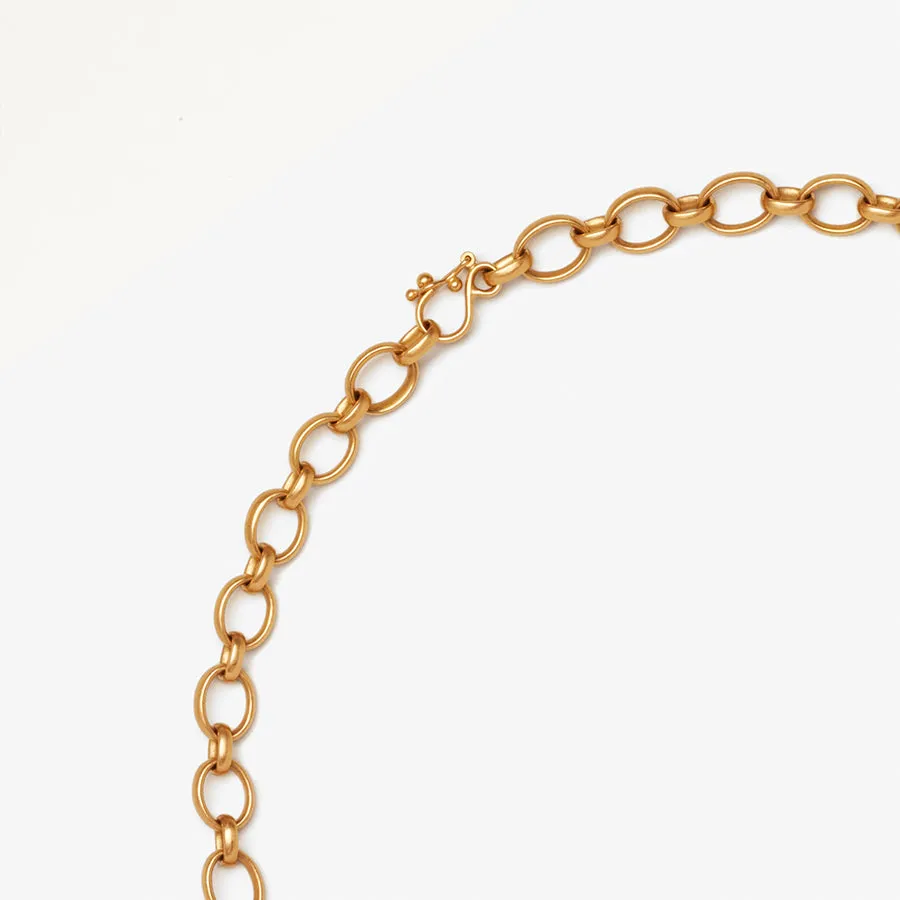Sonoma Mixed Link Chain Necklace in 22K Apricot Gold
