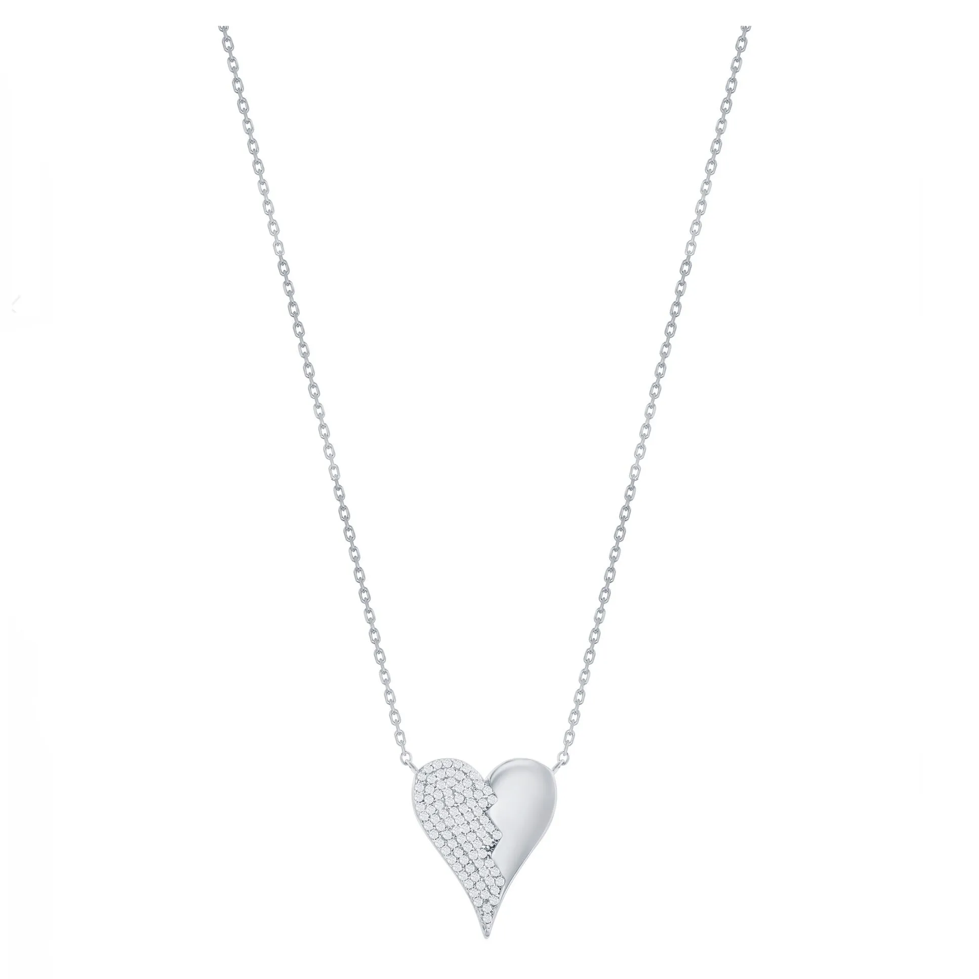 Sparkle Broken Heart Necklace
