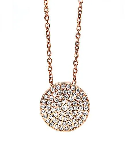 Sparkling disk necklaces- silver, gold, rosegold