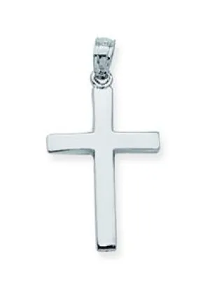 Square Beveled Edge Cross Pendant