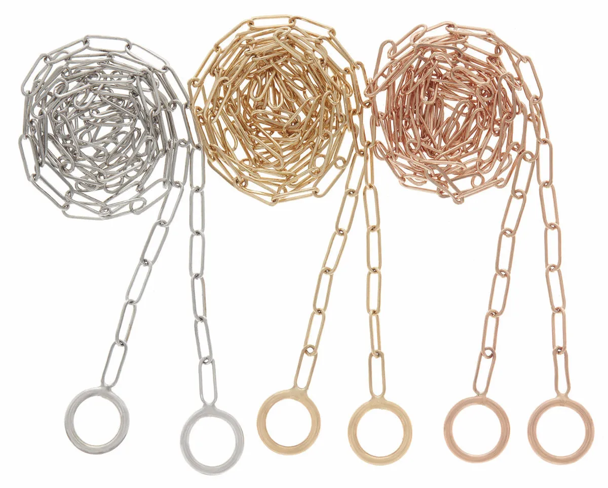 Square Link Chain in Yellow Gold