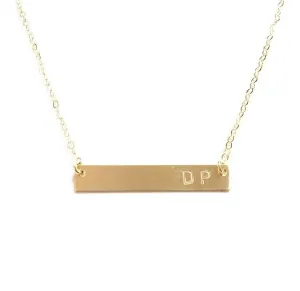Stamped Bar Necklace