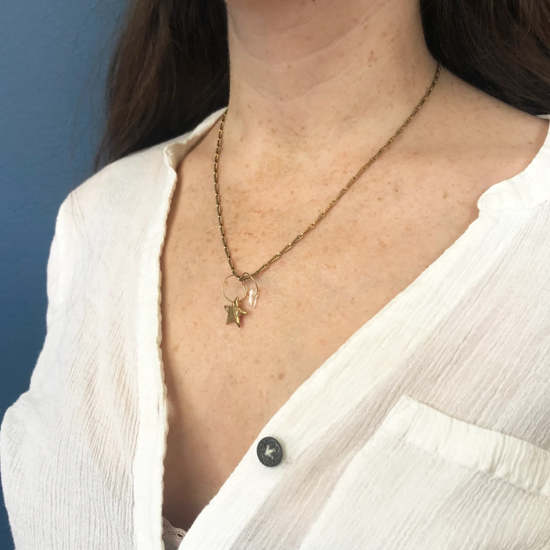 Star Birthstone Charm Necklace