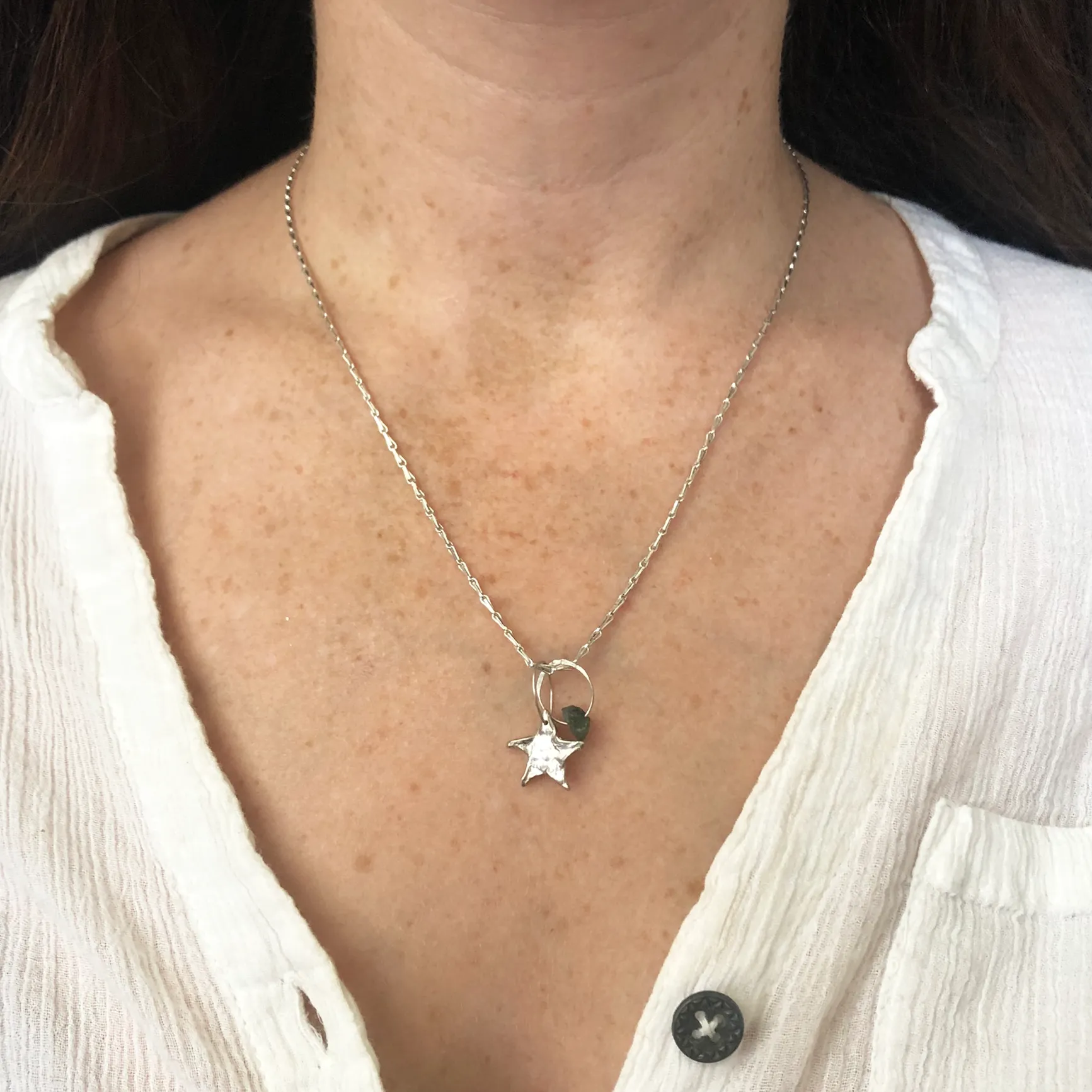 Star Birthstone Charm Necklace