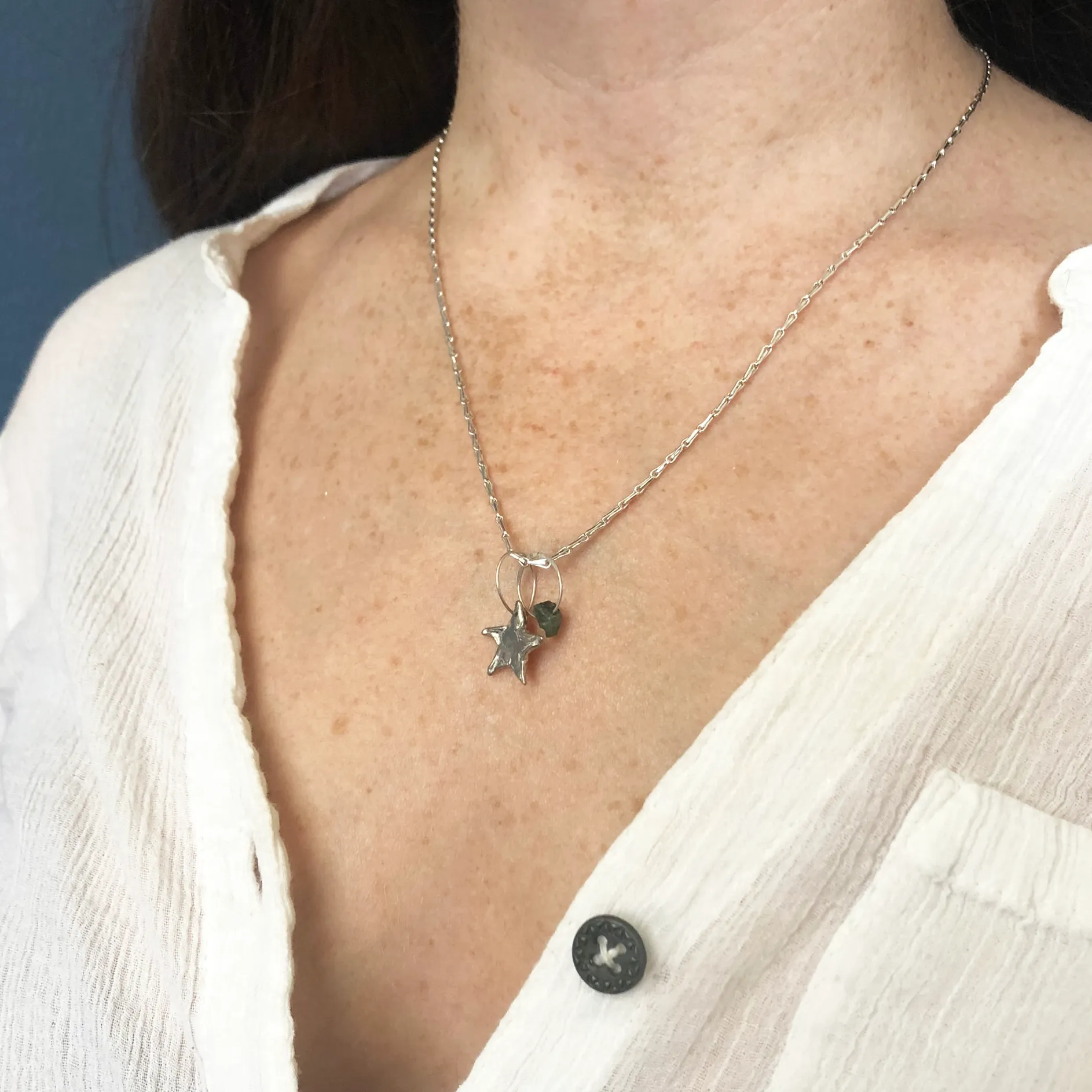 Star Birthstone Charm Necklace