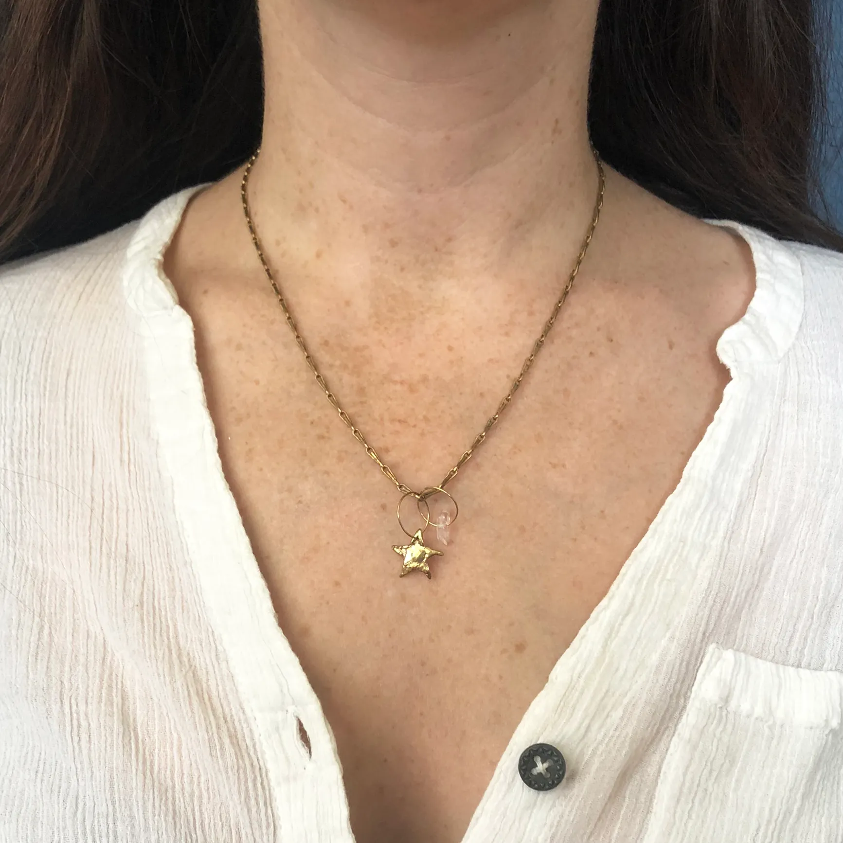Star Birthstone Charm Necklace