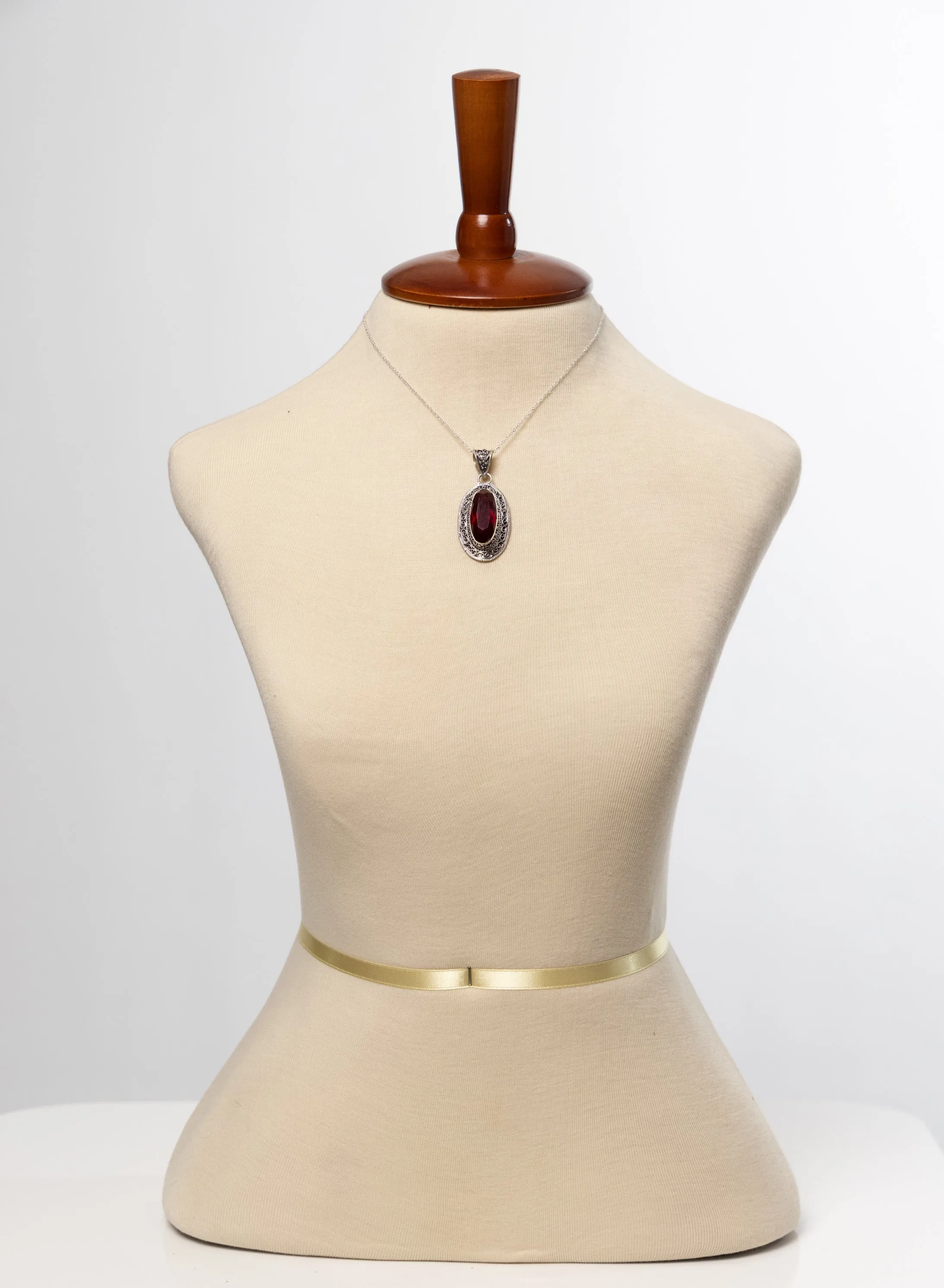 Sterling and Garnet Necklaces