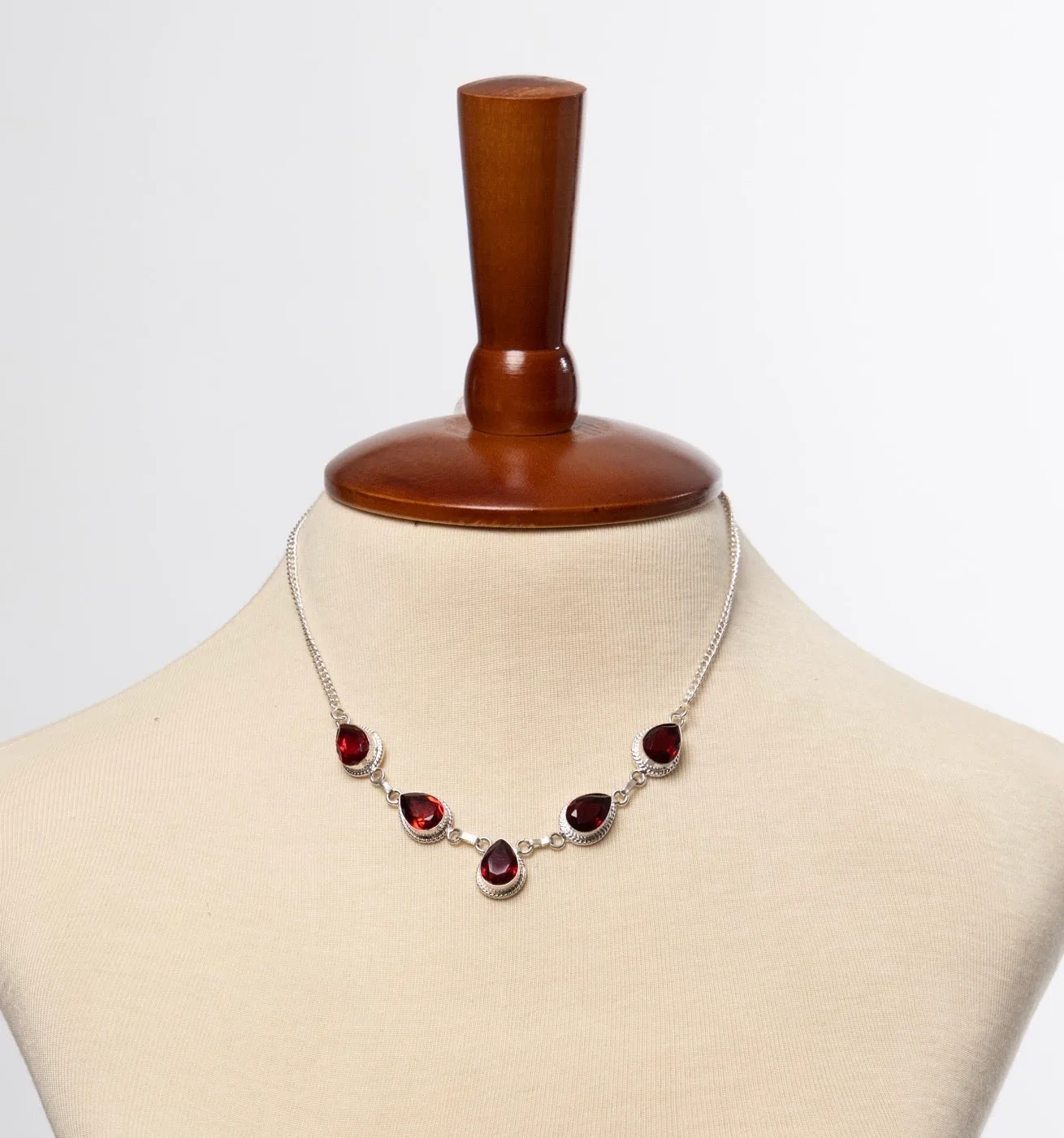 Sterling and Garnet Necklaces