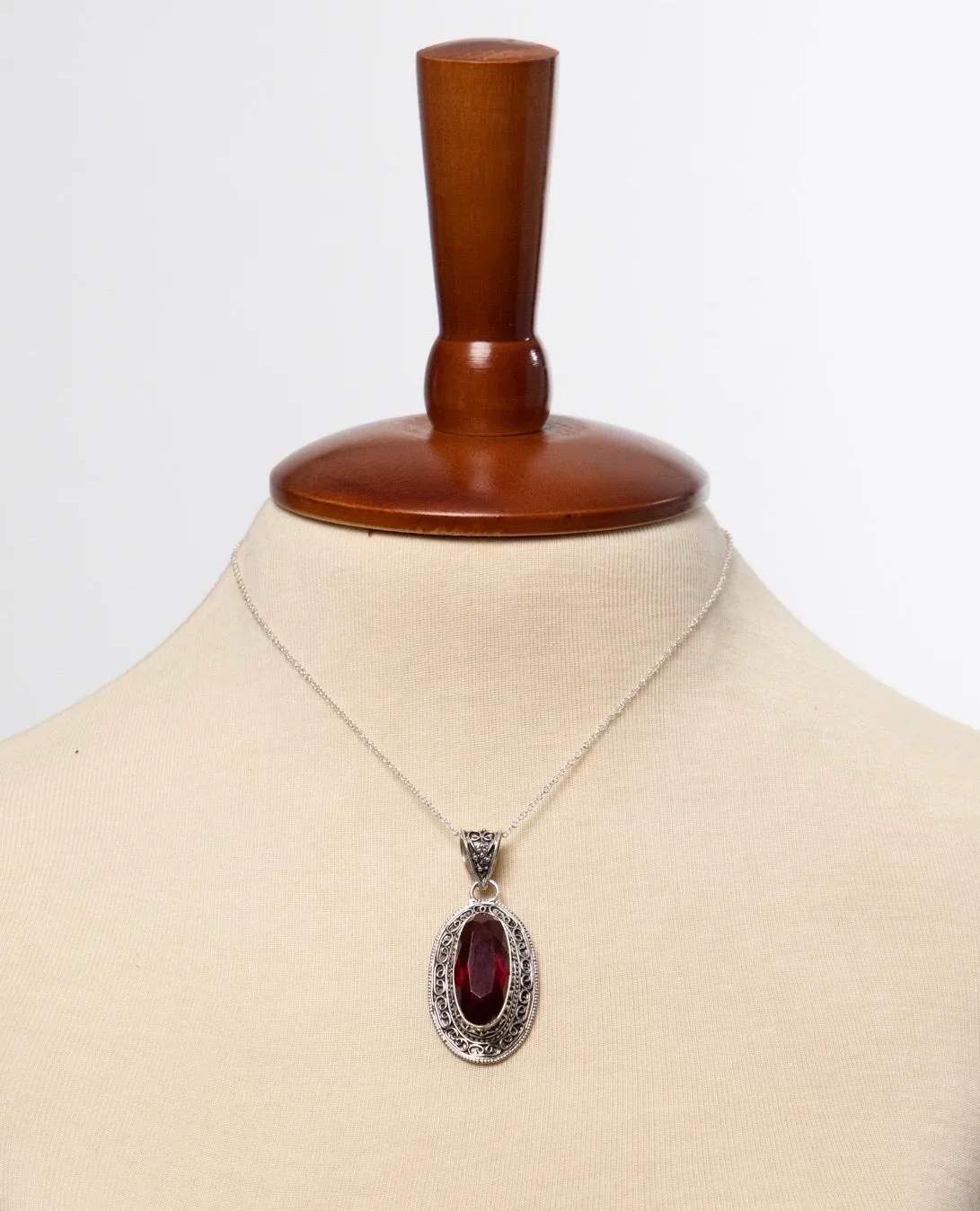 Sterling and Garnet Necklaces