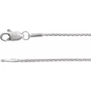 Sterling Silver 1 mm Wheat 18" Chain With Lobster Clasp