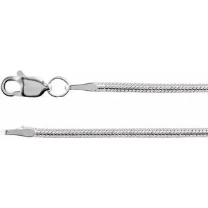 Sterling Silver 1.5 mm Solid Snake 16" Chain
