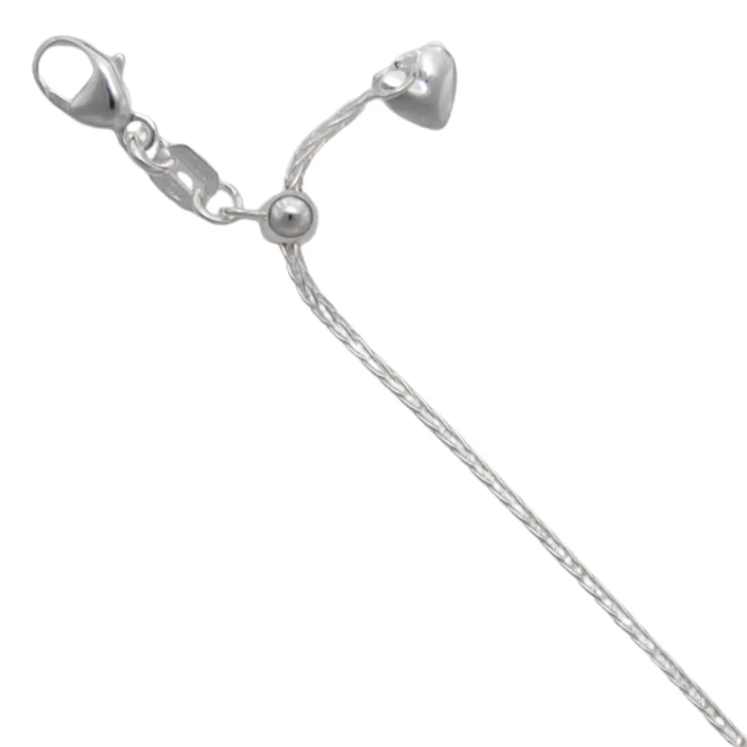 Sterling Silver 24" Spiga Adjustable Chain | 1.2mm