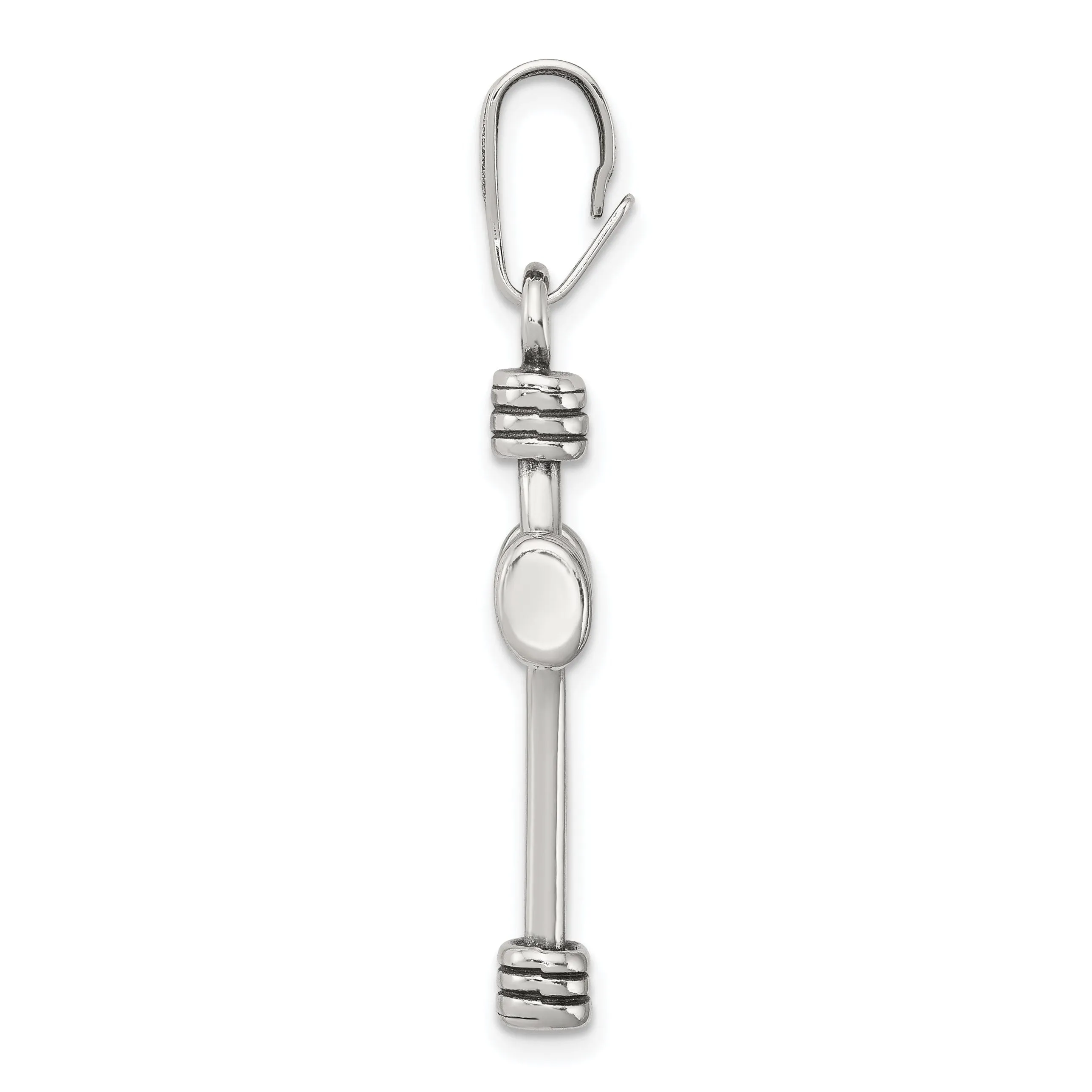 Sterling Silver Antique Finish 3D Cross Pendant