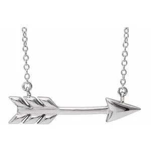 Sterling Silver Arrow 16"-18" Necklace