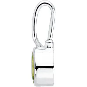 Sterling Silver August Birthstone 12.5x5.75mm Hook Charm/Pendant