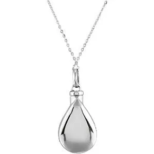 Sterling Silver Birthstone Tear Ash Holder Necklace