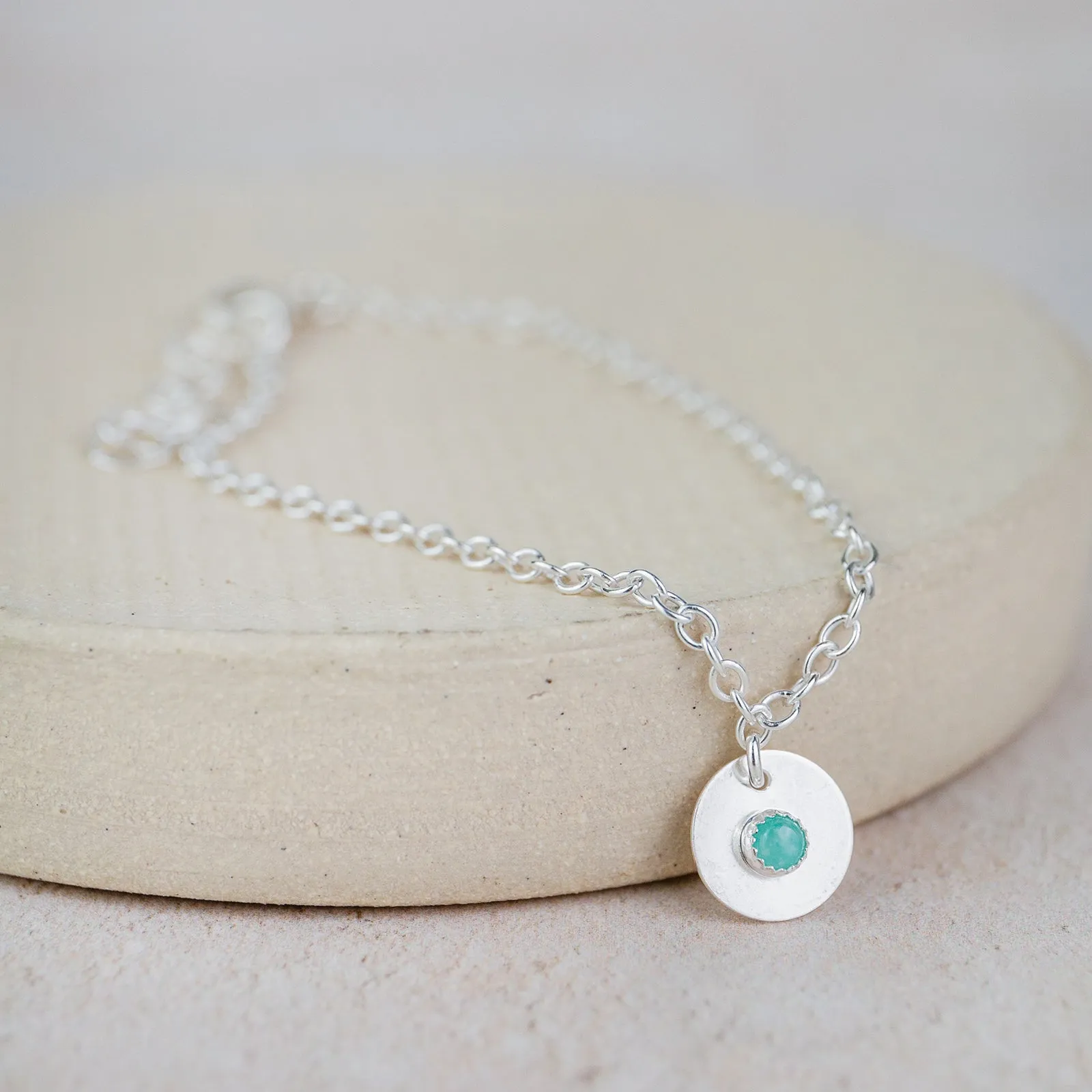 Sterling Silver Boho Birthstone Bracelet